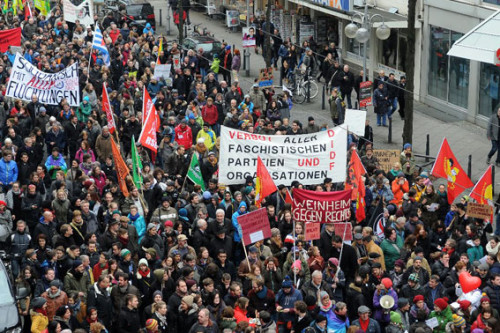 Demo am 17.01.2015 auf der Breiten Strasse in Mannheim, Foto: helmut-roos@web.de