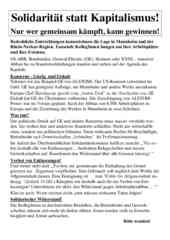 Das Flugblatt des RSB Rhein-Neckar zum 1. Mai 2016