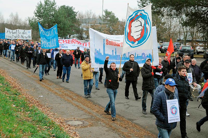 GE-Demo in Bexbach 12. Dezember 2016. Foto: helmut-roos@web.de