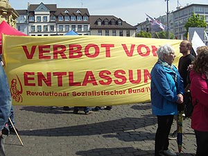 Der 1. Mai in Mannheim: Kundgebung auf dem Paradeplatz. Foto: Avanti²