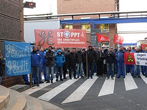 Eine weitere Protestaktion findet bei GE Mannheim am 28. November statt. Foto: Avanti²