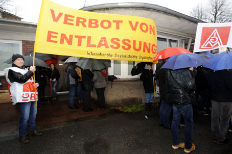 IGM-Protestkundgebung gegen Entlassungen bei GE Mannheim, 11.12.2017, Foto: Helmut-Roos@web.de.