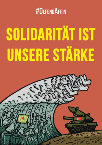 Kundgebung "Nein zum Krieg-Solidarität mit Afrin" am Sa 27.1,2018. um 12 Uhr am Paradeplatz in Mannheim