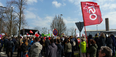 Demo gegen Naziaufmarsch am 24.03.2018 in Kandel (Foto: Avanti)