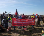 GewerkschafterInnen für Klimaschutz bei der Großdemo am 06. Oktober am Hambacher Forst (Foto: Avanti²)