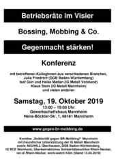 2019-10-19 Konferenz gegen BR MOBBING "Betriebsräte im Visier"