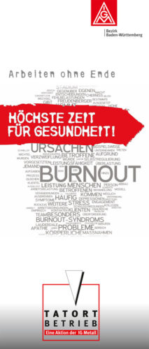 Plakat zur IGM-Kampagne Tatort Betrieb im Bezirk Baden-Württemberg (Foto: Privat)
