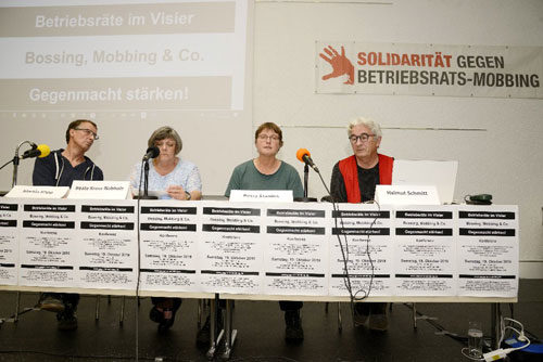 Podium der Konferenz "BR im Visier" in Mannheim, 19. Oktober 2019 (Foto: helmut-roos@web.de)