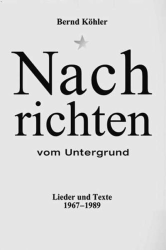 Bucheinband "Nachrichten Vom Untergrund