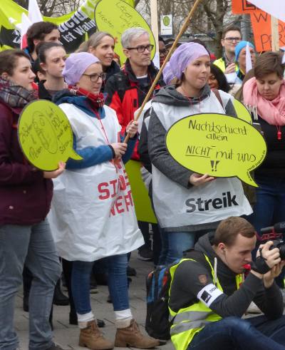 Warnstreik am Uni-Klinikum Heidelberg, 25. Januar 2018 (Foto: Avanti²)