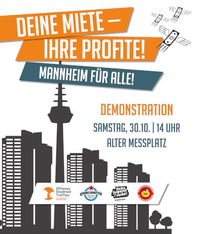 Plakat Mieten-Demo 30.10.2021