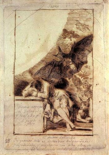 Francisco de Goya, Universelle Sprache, Federzeichnung, 1797. (Foto: Gemeinfrei.)