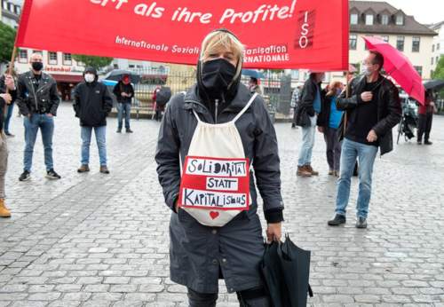 1. Mai-Kundgebung 2020 in Mannheim. (Foto: B.Straube)