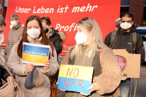 Protest in Mannheim gegen den Ukraine-Krieg, 26. Februar 2022. (Foto: helmut-roos@web.de.)
