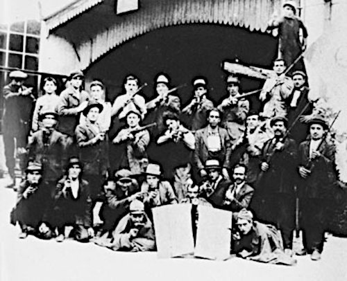 Fabrikbesetzung im Herbst 1920. (Foto: anarcopedia.org.)
