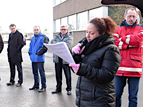 Protest bei ICL-Giulini in Ladenburg, 19. Januar 2015. (Foto: Avanti².)