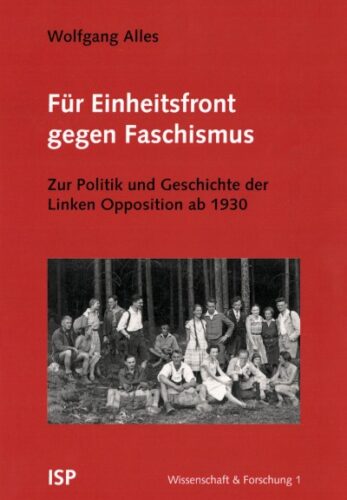 Buchdeckel "Für Einheitsfront gegen Faschismus.