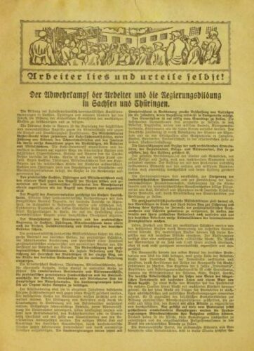 KPD-Flugblatt, Herbst 1923. (Foto: Privatarchiv.)