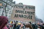 „In Rente & Frau - doppelt verarscht“, Paris am 19.Januar 2023. (Foto: Photothèque Rouge / Martin Noda / Hans Lucas.)