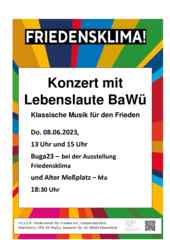 Plakat Konzerte der "Lebenslaute BaWü" am 08.06.2023