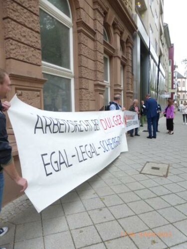 Protest in Mannheim gegen BDA-Präsident Dulger, 9. Mai 2023. (Foto: Avanti².)