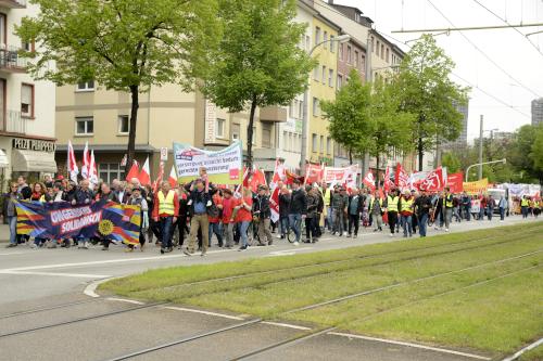 DGB-Demo in Mannheim, 1. Mai 2023. (Foto: helmut-roos@web.de.)