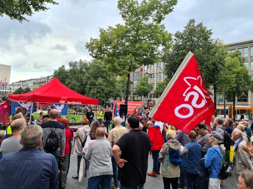 Kundgebung zum Antikriegstag in Mannheim, 1. September 2023. (Foto: Privat.)