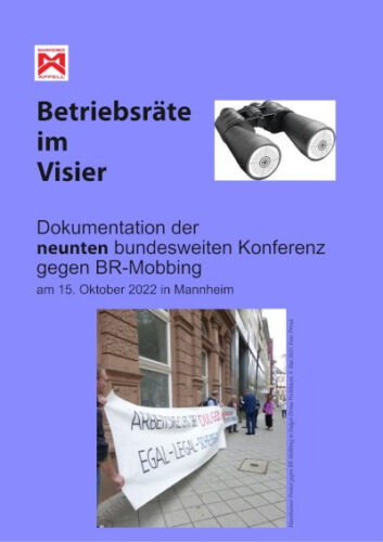 Titelbild der Dokumentation der 9. Konferenz gegen BR-Mobbing