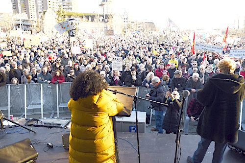 Kundgebung gegen rechts in Mannheim, 27. Januar 2024. (Foto: helmut-roos@web.de.)