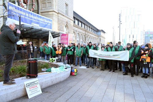 GDL-Streik in Mannheim, 11. Januar 2024. (Foto: helmut-roos@web.de.)