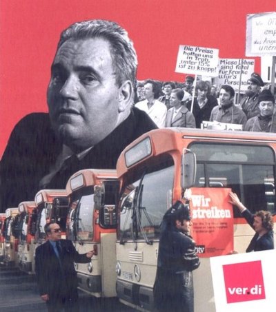 Rückblick von ver.di auf den Streik von 1974, 12. Oktober 2022. (Grafik: ver.di/bearbeitet durch Avanti².)