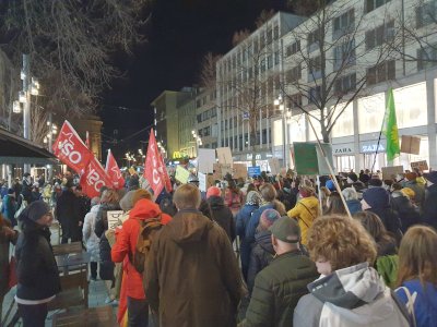Demo gegen Faschismus in Mannheim, 27. Januar 2024.(Foto: N. B.)