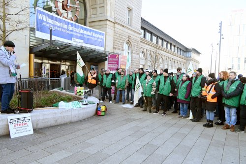 Danny Grosshans beim GDL-Streik in Mannheim, 11. Januar 2024. (Foto: helmut-roos@web.de.)
