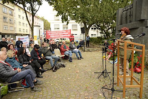 Gedenken an die Lechleiter-Gruppe in Mannheim, 15. September 2024.  (Foto: Helmut Roos.)