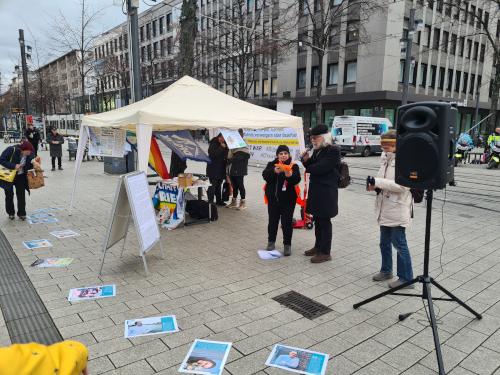 Kundgebung am Tag der Menschenrechte in Mannheim, 10. Dezember 2024. (Foto: H. S.)