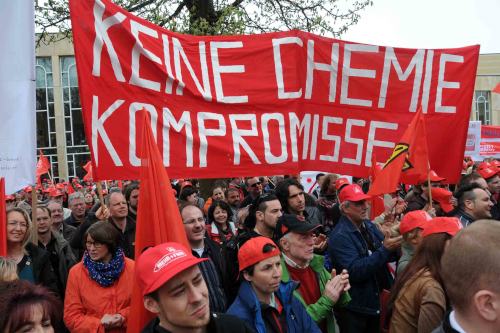 IGM-Warnstreik in Ludwigsburg, 19. April 2013.  (Foto: Helmut Roos.)
