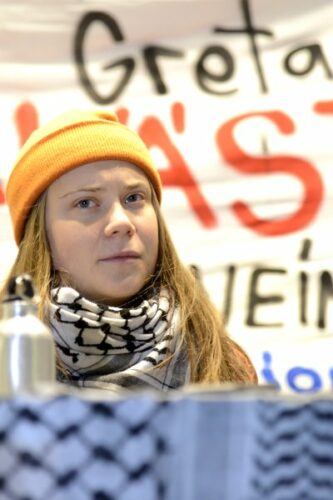 Greta Thunberg in Mannheim, 6. Dezember 2024. (Foto: Helmut Roos.)