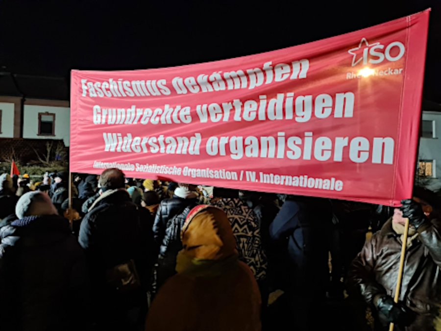 Anti-AfD-Protest in Mannheim-Rheinau am 18. Januar 2025.