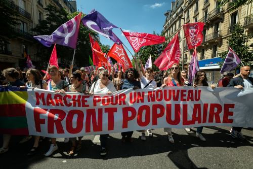 Frauendemo gegen Faschismus in Paris, 23. Juni 2024. (Foto: Photothèque Rouge/Martin Noda/Hans Lucas.)