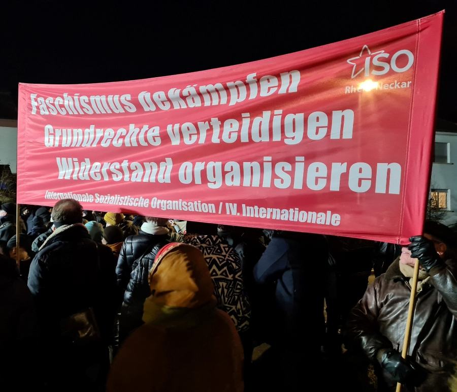 Protest gegen AfD in Mannheim-Rheinau,
18. Januar 2025. (Foto: A. N.)