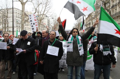 Demo in Paris gegen das syrische Folterregime in Syrien, 16. März 2013. (Foto: Photothèque Rouge/JMB.)
