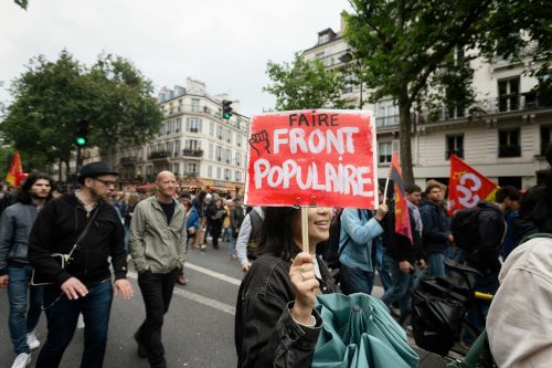 Demo gegen Faschismus in Paris, 15. Juni 2024. (Foto: Martin Noda/Hans Lucas.)