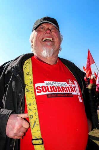 Udo Filthaut beim IGM-Aktionstag in Köln, 15. März 2025. (Foto: Privat.) Udo Filthaut beim IGM-Aktionstag in Köln, 15. März 2025. (Foto: Privat.)