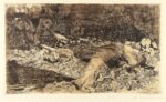 Käthe Kollwitz, Vergewaltigt, aus Zyklus „Bauernkrieg“, 1907/08. (Bild: Gemeinfrei.)