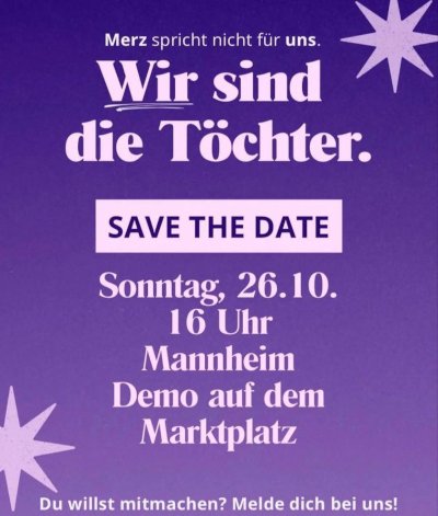 Wir-sind-die-Töchter-Demo, 26.10.25, 16 Uhr in MA-web
