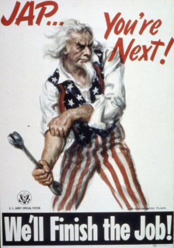 „Japan, jetzt bist Du dran!“ – US-Propaganda 1945. (Foto: Gemeinfrei.)