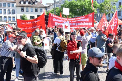 DGB-Kundgebung in Mannheim, 1. Mai 2025. (Bild: Helmut Roos.) DGB-Kundgebung in Mannheim, 1. Mai 2025. (Bild: Helmut Roos.)