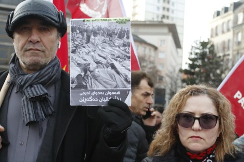 Protest in Straßburg gegen die Massaker in Iran, 17. Januar 2026. (Foto: Phototèque Rouge/Alexandre.)
