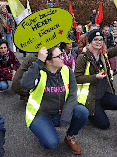 Warnstreik an Heidelberger Uniklinik, 25.01.2018. (Foto: Avanti².)