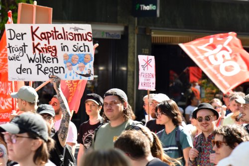 DGB-Demo in Mannheim, 1. Mai 2025. (Foto: Helmut Roos.)